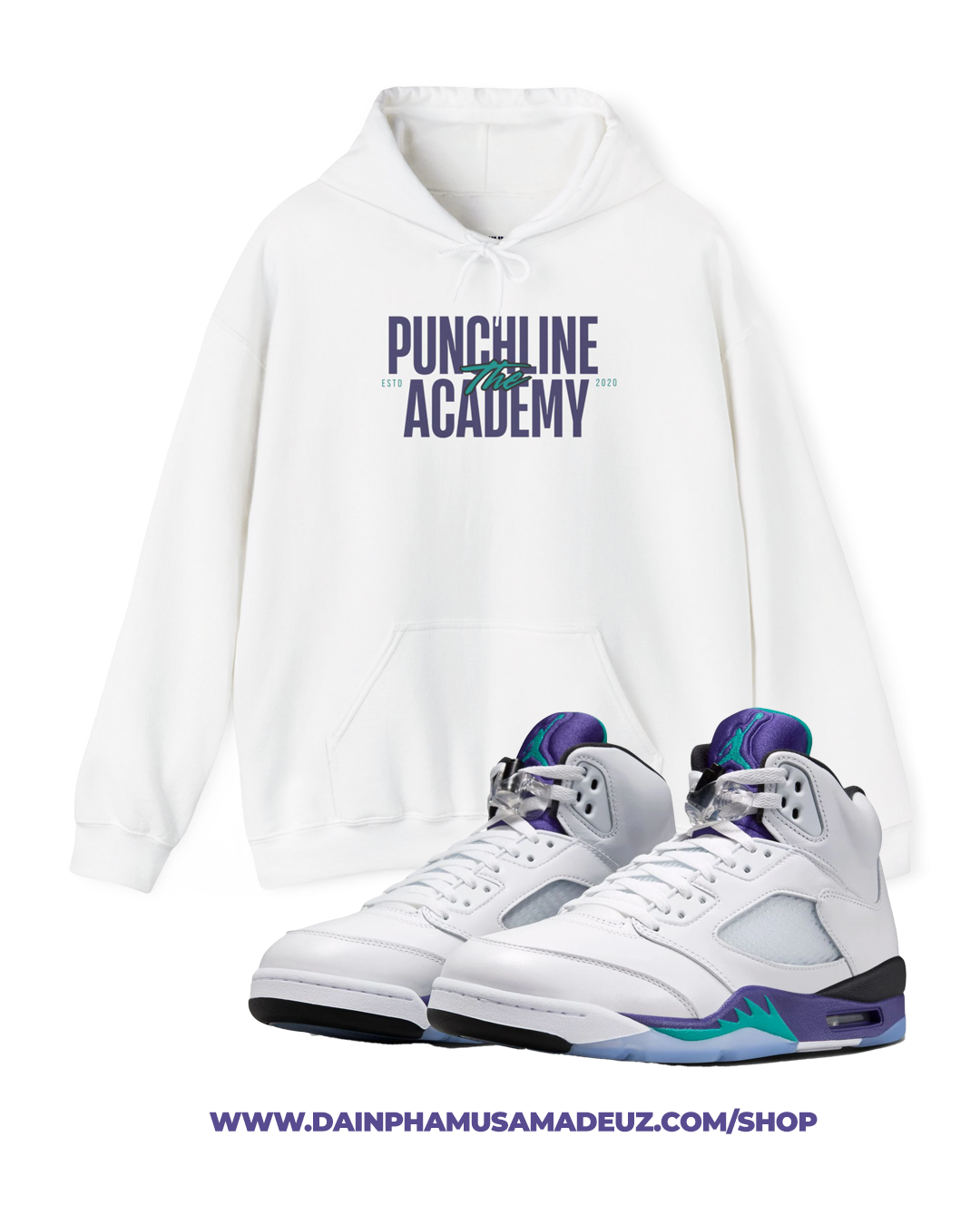 Grape & New Emerald Hoodie By The Punchline Academy